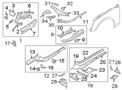 FENDER. STRUCTURAL COMPONENTS & RAILS.