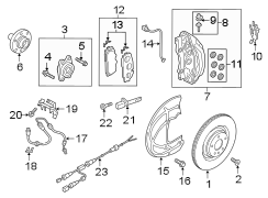 Front suspension. Seats & tracks. Brake components.