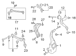 FRONT SUSPENSION. SUSPENSION COMPONENTS.