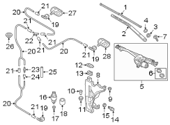 WINDSHIELD. WIPER & WASHER COMPONENTS.