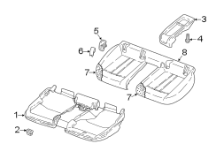 SEATS & TRACKS. REAR SEAT COMPONENTS.