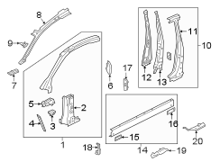 Pillar. Insulator. Hinge. REINFORCED. Damper. (Lower). A component that.