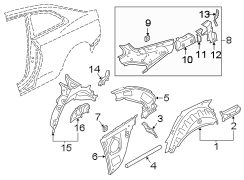 QUARTER PANEL. INNER STRUCTURE.