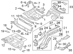 Rear body & floor. Floor & rails.