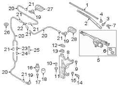 WINDSHIELD. WIPER & WASHER COMPONENTS.