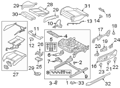 SEATS & TRACKS. FRONT SEAT COMPONENTS.