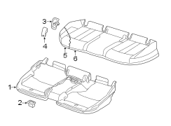 SEATS & TRACKS. REAR SEAT COMPONENTS. (1/1)