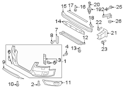 FRONT BUMPER & GRILLE. BUMPER & COMPONENTS.