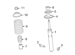 Front suspension. Struts & components.