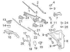 Windshield. Wiper & washer components.