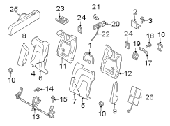 SEATS & TRACKS. REAR SEAT COMPONENTS.