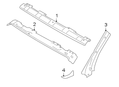 ROOF. WINDSHIELD HEADER & COMPONENTS.