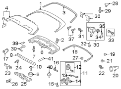 CONVERTIBLE/SOFT top. Instrument panel. Storage compartment cover.