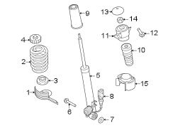 REAR SUSPENSION. SHOCKS & COMPONENTS.