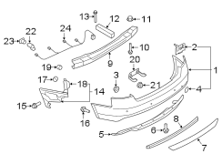 REAR BUMPER. BUMPER & COMPONENTS.