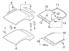 CONVERTIBLE/SOFT TOP. COVER & COMPONENTS.