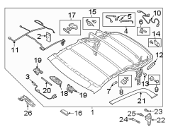 CONVERTIBLE/SOFT TOP. FRAME & COMPONENTS.