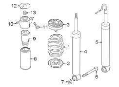 REAR SUSPENSION. SHOCKS & COMPONENTS.