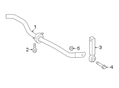 REAR SUSPENSION. STABILIZER BAR & COMPONENTS.