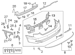 REAR BUMPER. BUMPER & COMPONENTS.