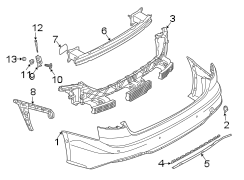 Rear bumper. Bumper & components.