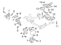 ENGINE / TRANSAXLE. ENGINE & TRANS MOUNTING.