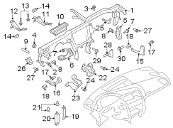 INSTRUMENT PANEL COMPONENTS. (1/1)