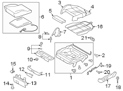SEATS & TRACKS. FRONT SEAT COMPONENTS. (1/1)