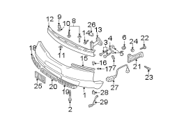 Front bumper. Bumper & components.