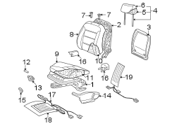 SEATS & TRACKS. FRONT SEAT COMPONENTS.