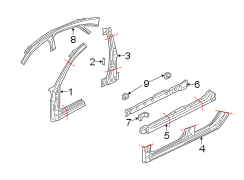 PILLARS. ROCKER & FLOOR. HINGE PILLAR.