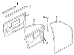 FRONT DOOR. DOOR & COMPONENTS.