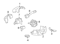 STEERING COLUMN. SHROUD. SWITCHES & LEVERS.