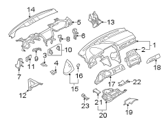 Instrument panel components.