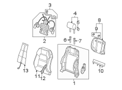 SEATS & TRACKS. FRONT SEAT COMPONENTS.