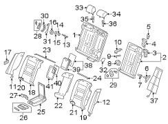 SEATS & TRACKS. REAR SEAT COMPONENTS.