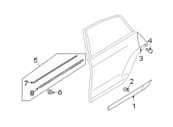 REAR DOOR. EXTERIOR TRIM.