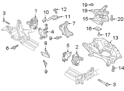 ENGINE / TRANSAXLE. ENGINE & TRANS MOUNTING.