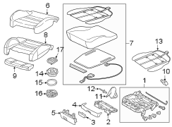 SEATS & TRACKS. FRONT SEAT COMPONENTS.