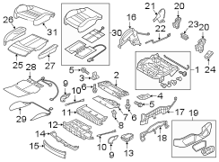 SEATS & TRACKS. FRONT SEAT COMPONENTS.