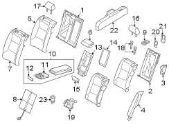 SEATS & TRACKS. REAR SEAT COMPONENTS.