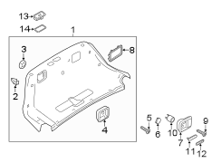 Trunk lid. Interior trim.