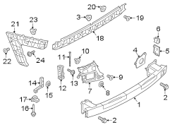 REAR BUMPER. BUMPER & COMPONENTS.