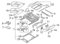 SEATS & TRACKS. FRONT SEAT COMPONENTS.