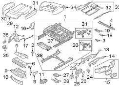 Seats & tracks. Front seat components.