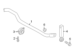 REAR SUSPENSION. STABILIZER BAR & COMPONENTS.