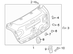 TRUNK LID. INTERIOR TRIM.