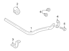 FRONT SUSPENSION. STABILIZER BAR & COMPONENTS.