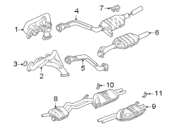 EXHAUST SYSTEM. EXHAUST COMPONENTS. (1/1)
