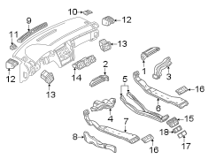 INSTRUMENT PANEL. DUCTS. (1/1)